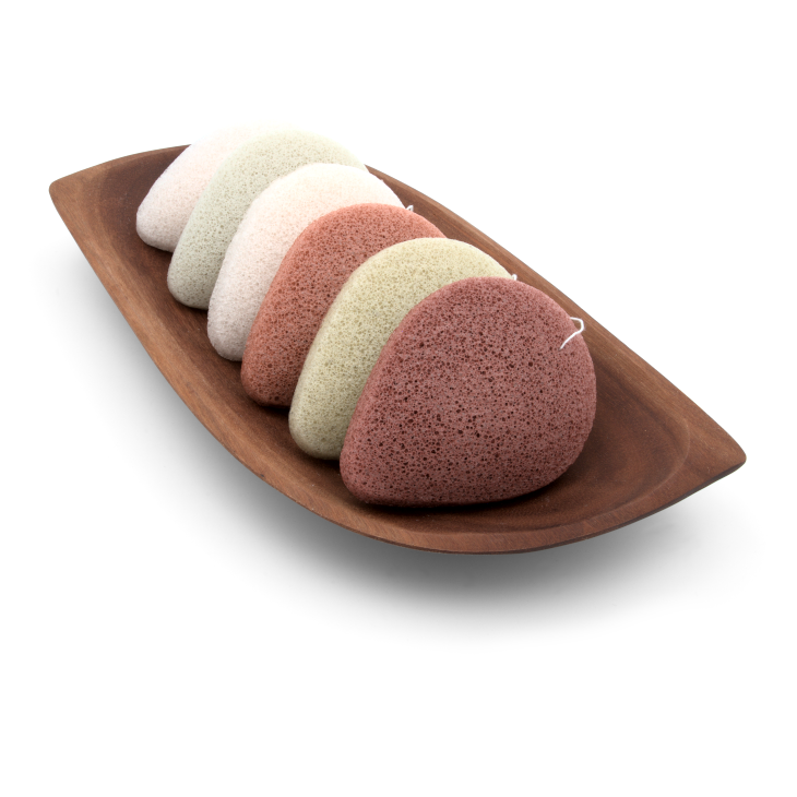 Natural Konjac facial sponges - For oily skin - Vegan (2 sponges in 1 box)-4